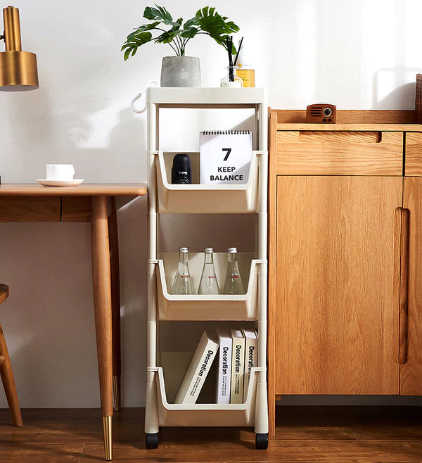 Joybos® 3-Tier Storage Shelf Rack With Brake 1 Joybos® 3-Tier Storage Shelf Rack With Brake