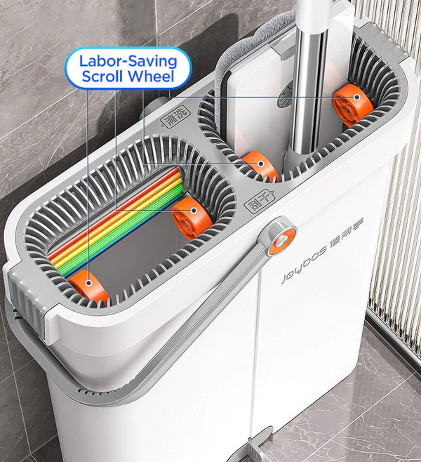 Joybos®Flat Floor Mop and Bucket Set with Aluminum Handle 11 Joybos®Flat Floor Mop and Bucket Set with Aluminum Handle - Image 11