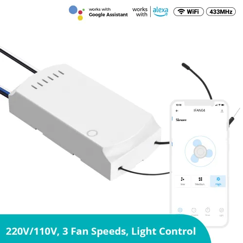 SONOFF iFan04: Wi-Fi Ceiling Fan And Light Controller 2
