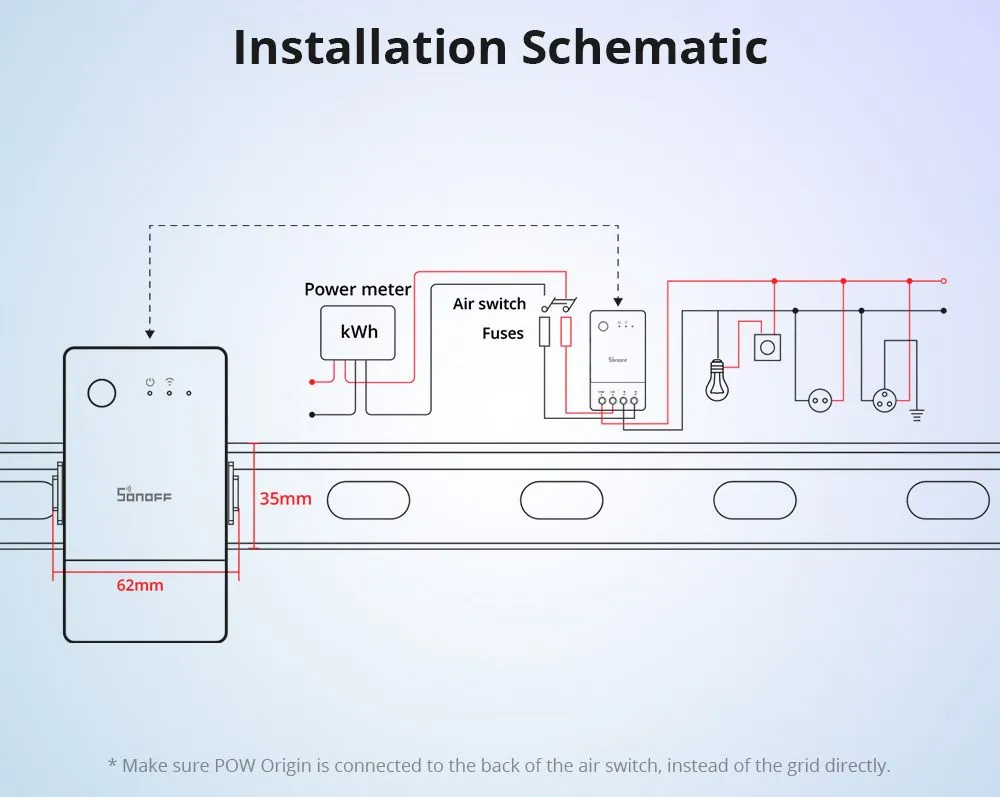 SONOFF POW Origin Smart Power Meter Switch( POWR2 Upgrade Version) 10 SONOFF POW Origin Smart Power Meter Switch( POWR2 Upgrade Version) - Image 10