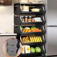 Joybos® 5 Tier Metal Stackable Storage Cart with Wheels