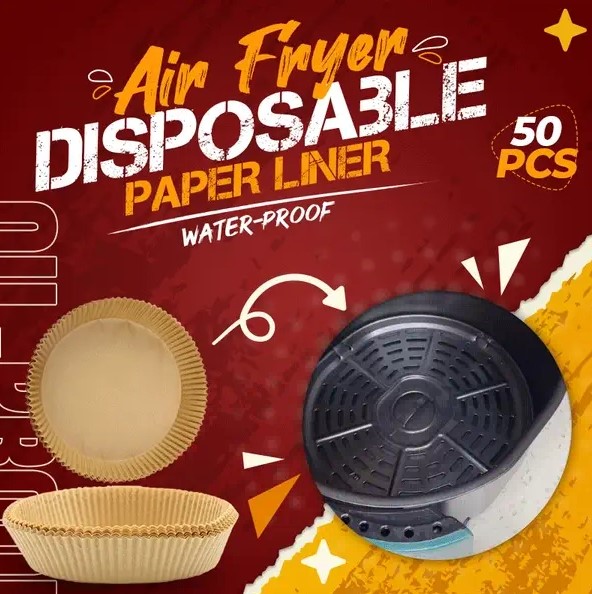 Joybos® 7.9 inch Non-Stick Air Fryer Liners Disposable Paper Round F10 1