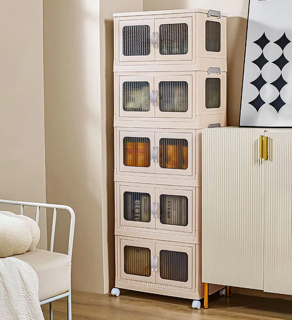 Joybos® Foldable Plastic Storage Box with Wheels and Lid 100L F100 8 Joybos® Foldable Plastic Storage Box with Wheels and Lid 100L F100 - Image 8