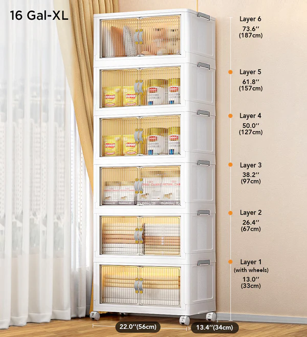 Joybos® Stackable Storage Bins with Lids and Doors 12 Joybos® Stackable Storage Bins with Lids and Doors - Image 12