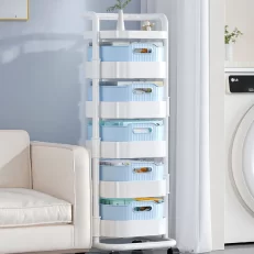 Joybos® 5Layer Metal Kitchen Rotating Storage Rack With Wheels F95