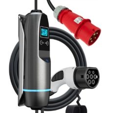 Three-Phase 7kw 22kw Electric Car Type2 Portable Charger 16A 32A CEE Plug Electric Car Charger