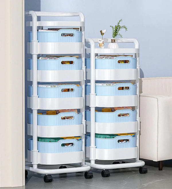 Joybos® 5Layer Metal Kitchen Rotating Storage Rack With Wheels F95 6 Joybos® 5Layer Metal Kitchen Rotating Storage Rack With Wheels F95 - Image 6