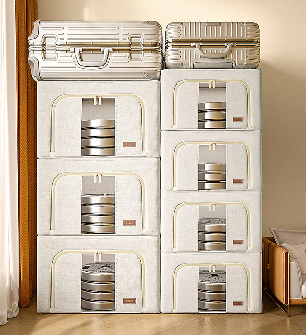 Joybos® Cotton Foldable Clothes Storage Box 2 Joybos® Cotton Foldable Clothes Storage Box - Image 2