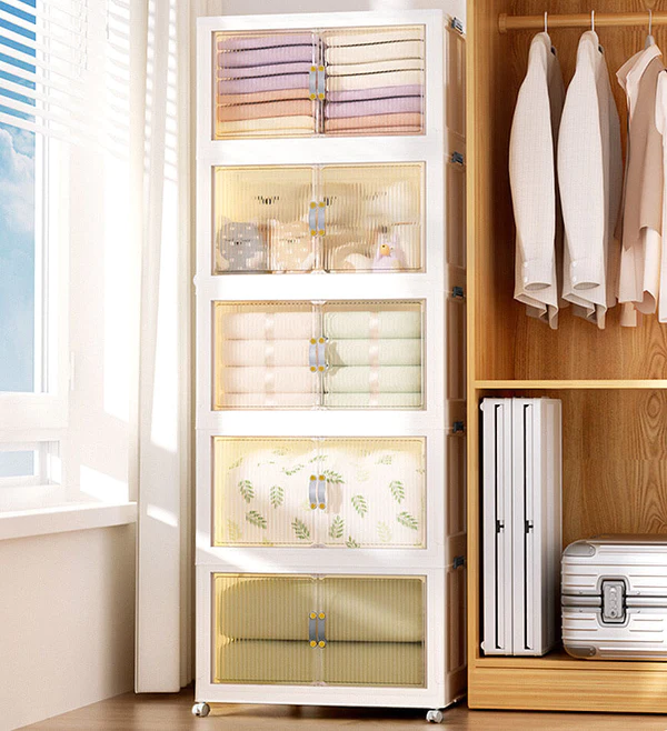 Joybos® Stackable Storage Bins with Lids and Doors 6 Joybos® Stackable Storage Bins with Lids and Doors - Image 6