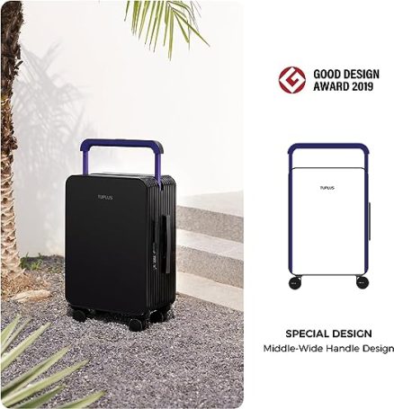 TUPLUS BALANCE Hardside Luggage with Double Spinner Wheels, USB Charging Port, Carry-On 20-Inch, Quiet, TSA Lock Suitcase 17