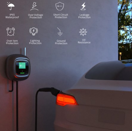 22kw Type2 Three-Phase Electric Vehicle Charging Station 32A EVSE Wall Mounted Charging Wallbox 5m Cable 3 22kw Type2 Three-Phase Electric Vehicle Charging Station 32A EVSE Wall Mounted Charging Wallbox 5m Cable - Image 3