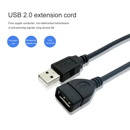 1.5M USB Male to Female Extension Cable 12