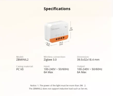 SONOFF ZBMINI Extreme Zigbee Smart Switch ZBMINIL2 (No Neutral Required) 7