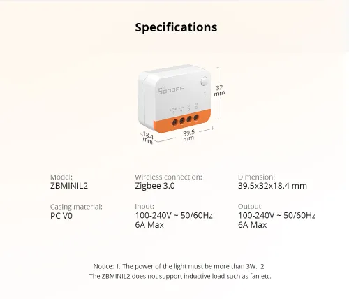 SONOFF ZBMINI Extreme Zigbee Smart Switch ZBMINIL2 (No Neutral Required) 7 SONOFF ZBMINI Extreme Zigbee Smart Switch ZBMINIL2 (No Neutral Required) - Image 7