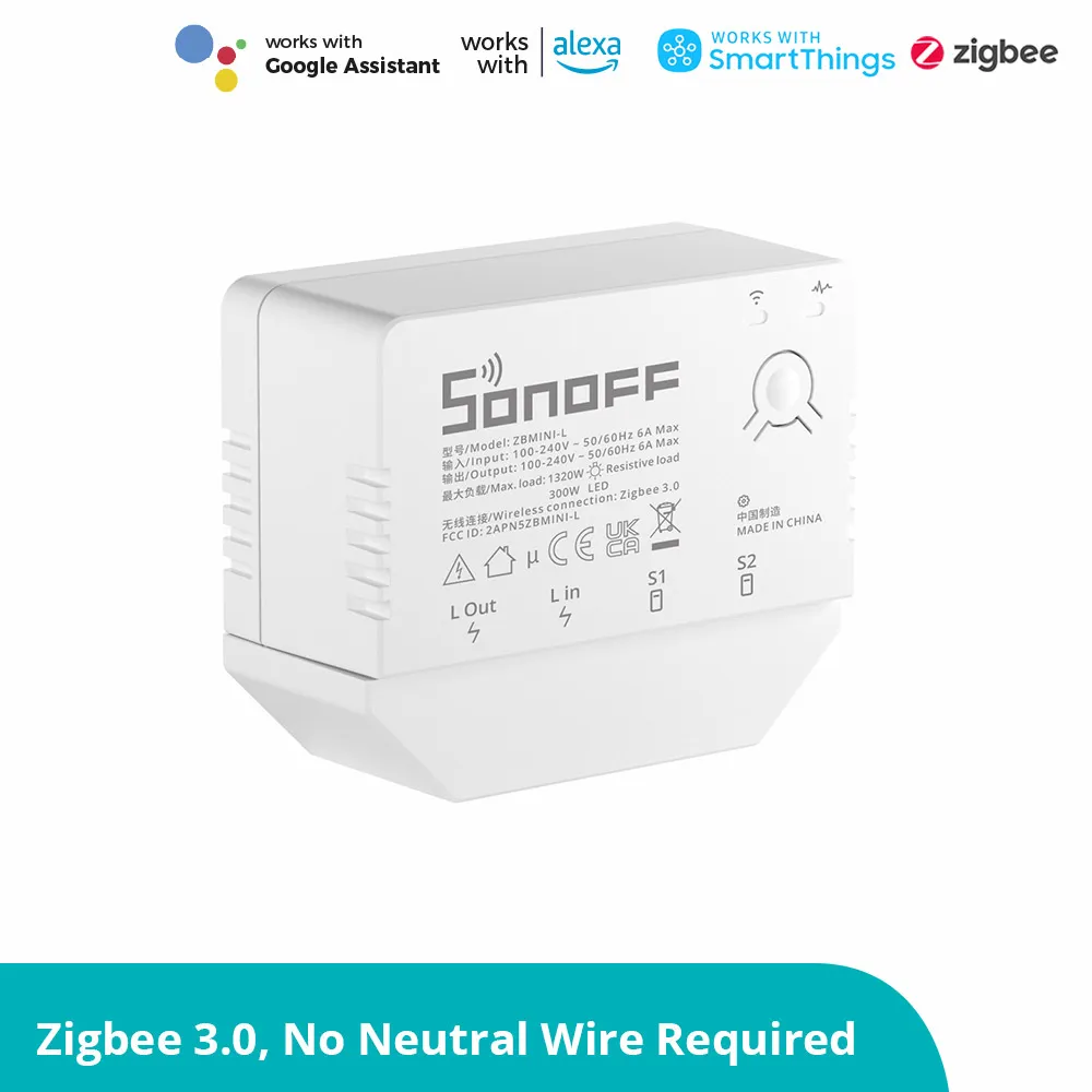 SONOFF ZBMINI-L Zigbee 3.0 Smart Switch – No Neutral Wire Required 1