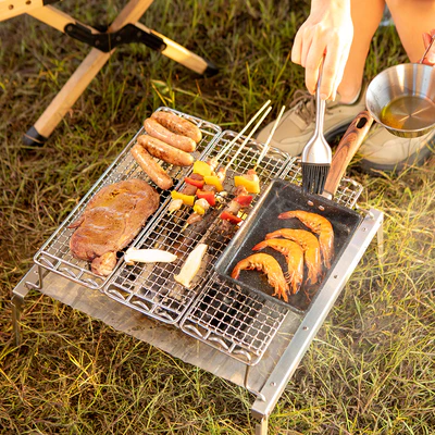 Foldable Camping BBQ Grill 4 Foldable Camping BBQ Grill - Image 4