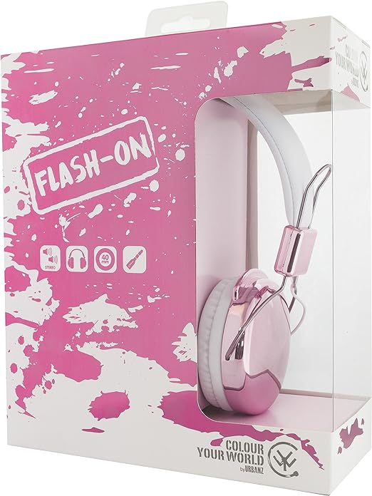 Groov-e Urbanz FLASH-ON Headphones (Pink) /Audio 6 Groov-e Urbanz FLASH-ON Headphones (Pink) /Audio - Image 6