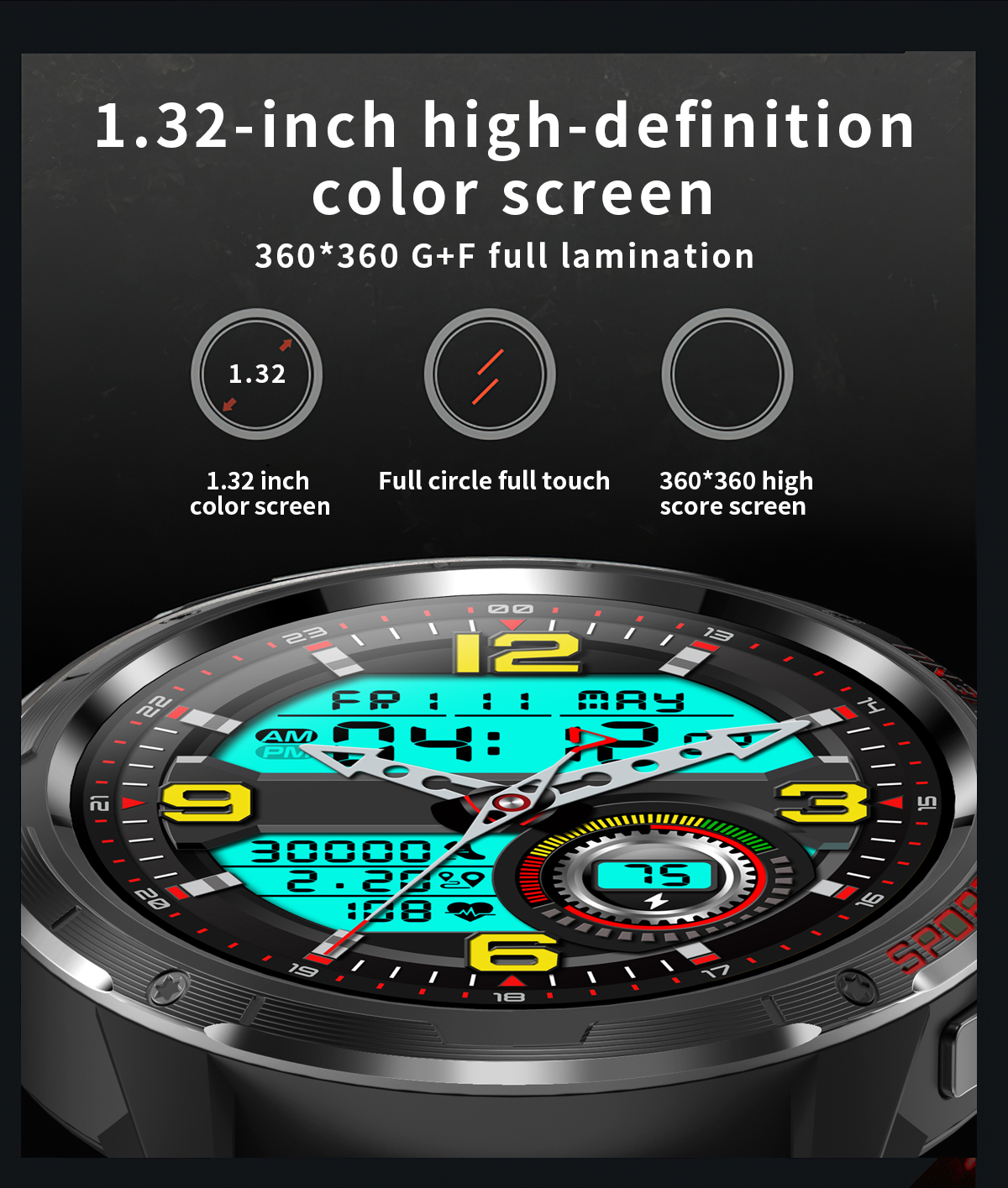 H70 Smart Watch BT Call 1.32inch Full Touch Heart Rate IP67 Waterproof Voice Assistant Sport Track 39 H70 Smart Watch BT Call 1.32inch Full Touch Heart Rate IP67 Waterproof Voice Assistant Sport Track - Image 5