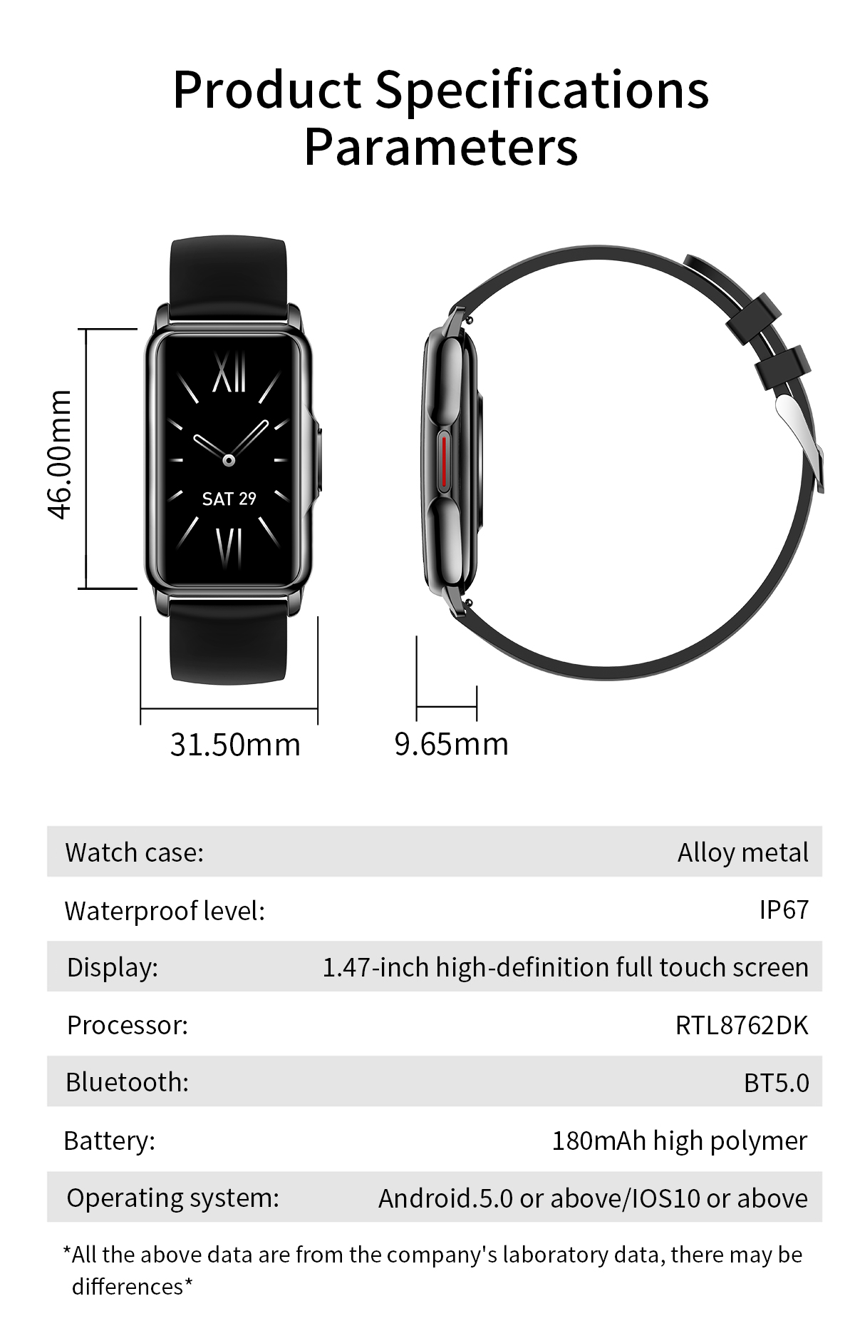 H80 Female Smart Watch | Sport Smart Bracelet | 1.47 Inch Curved Full Touch Screen | Exercise Heart Monitoring | Blood Oxygen Monitoring 4 H80 Female Smart Watch | Sport Smart Bracelet | 1.47 Inch Curved Full Touch Screen | Exercise Heart Monitoring | Blood Oxygen Monitoring - Image 4