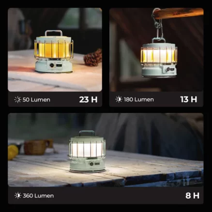 Camping Lantern With Flame 2