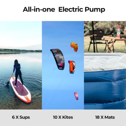 20PSI Cordless Electric Air Pump for SUP/Kite With 9600mAh Built-in Battery 3