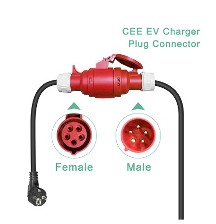 EV Charger Schuko Plug to CEE Red Power Female Plug 5 Pins Socket Adapter Connect with 16A 3 Phase 11KW Portable Charger 4 EV Charger Schuko Plug to CEE Red Power Female Plug 5 Pins Socket Adapter Connect with 16A 3 Phase 11KW Portable Charger - Image 4