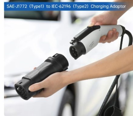 Adaptor 16A 32A Electric Vehicle Car EV Charger Connector J1772 Socket Type 1 To Type 2 EV Adapter Socket 4