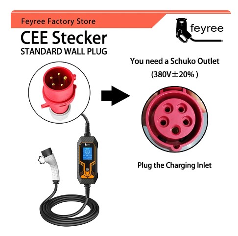 11KW 16A 3 Phase EV Portable Charger Type2 5M Cable EVSE Charging Box Electric Car Charger CEE Plug for Electric Vehicle 6 11KW 16A 3 Phase EV Portable Charger Type2 5M Cable EVSE Charging Box Electric Car Charger CEE Plug for Electric Vehicle - Image 6