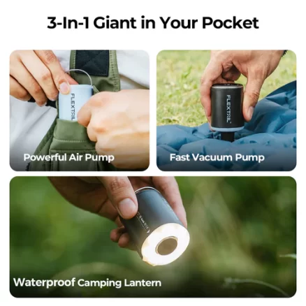 Outdoor Mini Camping Pump With Lamp For Sleeping Pad 7