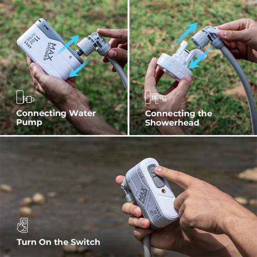 Ultralight Rechargeable Instant Outdoor Shower Pump 7 Ultralight Rechargeable Instant Outdoor Shower Pump - Image 7