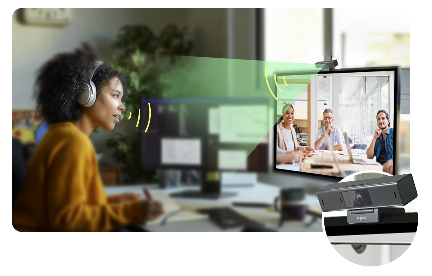 Coolpo AI Huddle Desk Mate | Webcam | Desk Camera with AI Features 4 Coolpo AI Huddle Desk Mate | Webcam | Desk Camera with AI Features - Image 4
