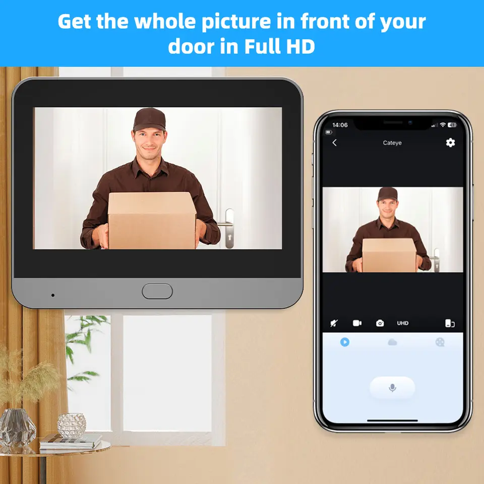 App Remote View Video Doorbell Camera Two Way Audio Peephole Camera Wifi Security Home Motion Detection Night Vision 2 App Remote View Video Doorbell Camera Two Way Audio Peephole Camera Wifi Security Home Motion Detection Night Vision - Image 2