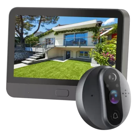 Alexa Google Video Live View 5000mAh Motion Detection Alerts Two Way Talk Wi-Fi 4.3 Inch Eye Peephole Camera Digital Viewer 1