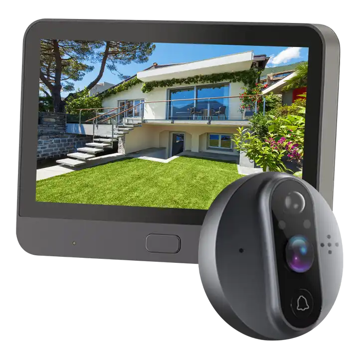 Alexa Google Video Live View 5000mAh Motion Detection Alerts Two Way Talk Wi-Fi 4.3 Inch Eye Peephole Camera Digital Viewer 1 Alexa Google Video Live View 5000mAh Motion Detection Alerts Two Way Talk Wi-Fi 4.3 Inch Eye Peephole Camera Digital Viewer