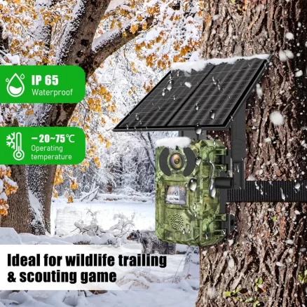 AU Oem Ip66 Waterproof Outdoor 4W Solar Battery Trail Camera 4G Hunting Night Vision 4Mp Cam With 7800Mah Motion Detection 2