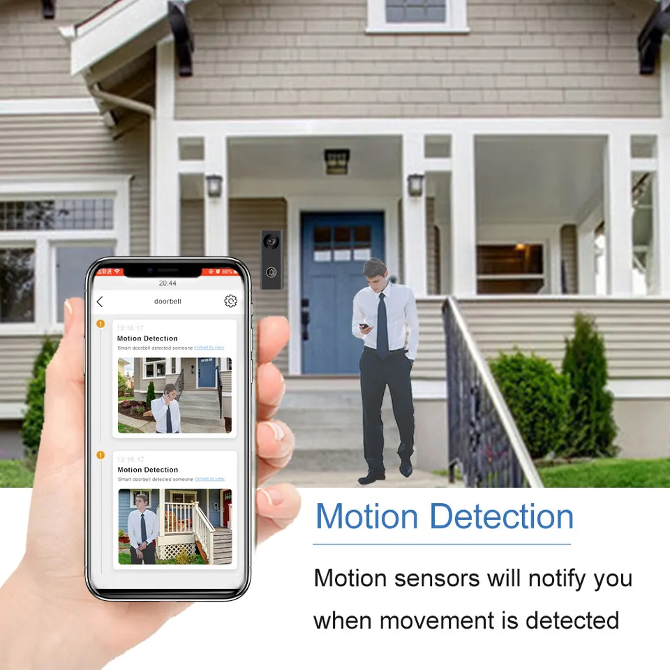 Tuya Smart Life 1080P FHD H.265 IP Audio Video Doorbell 12V DC 48V POE Wired Unlock Lock Door Bell Camera with 140 View Angle 3 Tuya Smart Life 1080P FHD H.265 IP Audio Video Doorbell 12V DC 48V POE Wired Unlock Lock Door Bell Camera with 140 View Angle - Image 3