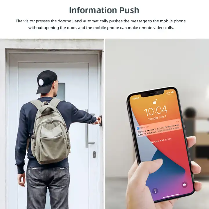 Rehent Tuya Low Power Battery Doorbell Two Way Audio Night Vision PIR Motion Detection 1080P 170 Wide Angle Video Doorbell 2 Rehent Tuya Low Power Battery Doorbell Two Way Audio Night Vision PIR Motion Detection 1080P 170 Wide Angle Video Doorbell - Image 2
