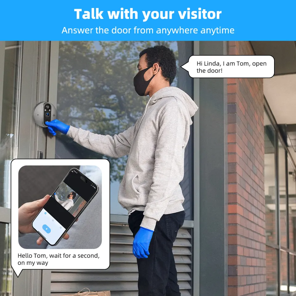 Ir Night Vision Doorbell Camera Wifi 1080 Wireless Blink Home Security Video Doorbell App Remote View Motiom Detection 2 Ir Night Vision Doorbell Camera Wifi 1080 Wireless Blink Home Security Video Doorbell App Remote View Motiom Detection - Image 2