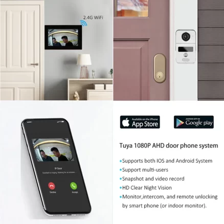 1080P Tuya WIFI Smart Video Doorbell Camera Wireless Video Intercom For Home Security Protection Tuya Door Bell 6