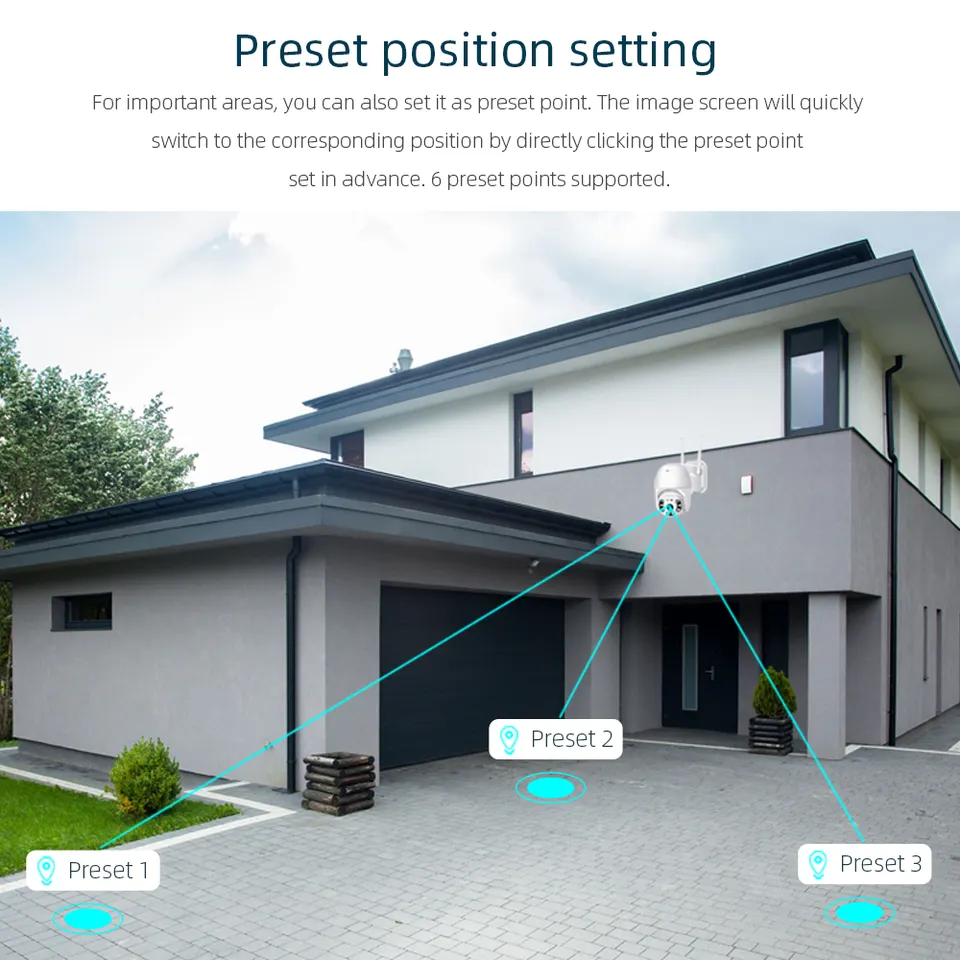 5MP Full Color Night Vision 1080P CCTV Camera Two Way Talk Auto Tracking Security Cam PTZ WiFi Camera With Alexa Google 3 5MP Full Color Night Vision 1080P CCTV Camera Two Way Talk Auto Tracking Security Cam PTZ WiFi Camera With Alexa Google - Image 3