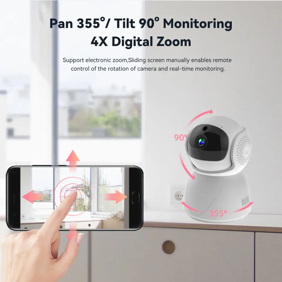 Rehent 1080P Tuya Indoor 2.4G 5G WiFi Auto Tracking Two Way Audio Plug-in PTZ Surveillance Camera For Baby Monitor 7 Rehent 1080P Tuya Indoor 2.4G 5G WiFi Auto Tracking Two Way Audio Plug-in PTZ Surveillance Camera For Baby Monitor - Image 7