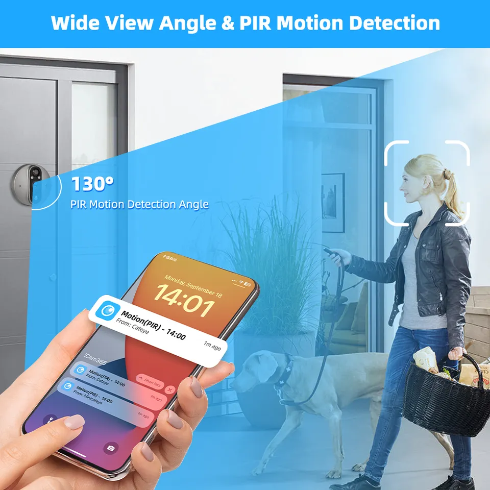 Ir Night Vision Doorbell Camera Wifi 1080 Wireless Blink Home Security Video Doorbell App Remote View Motiom Detection 8 Ir Night Vision Doorbell Camera Wifi 1080 Wireless Blink Home Security Video Doorbell App Remote View Motiom Detection - Image 8