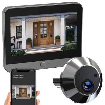 App Remote View Video Doorbell Camera Two Way Audio Peephole Camera Wifi Security Home Motion Detection Night Vision 5
