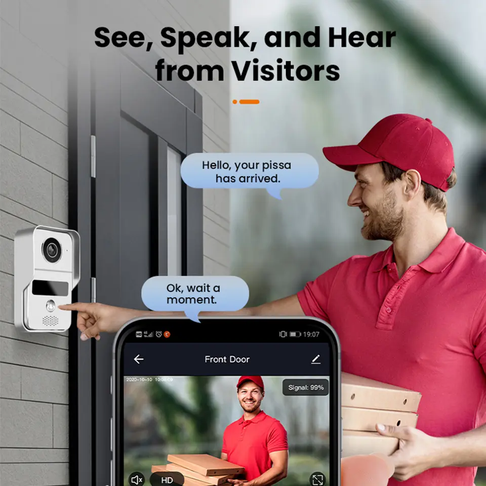 1080P Tuya WIFI Smart Video Doorbell Camera Wireless Video Intercom For Home Security Protection Tuya Door Bell 7 1080P Tuya WIFI Smart Video Doorbell Camera Wireless Video Intercom For Home Security Protection Tuya Door Bell - Image 7
