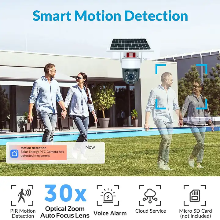 8W Solar Panel 5MP Tuya 4G SEA Band 30X Optical Zoom Auto Patrol IP66 15000mAh Rechargeable Battery PTZ Surveillance Camera 5 8W Solar Panel 5MP Tuya 4G SEA Band 30X Optical Zoom Auto Patrol IP66 15000mAh Rechargeable Battery PTZ Surveillance Camera - Image 5