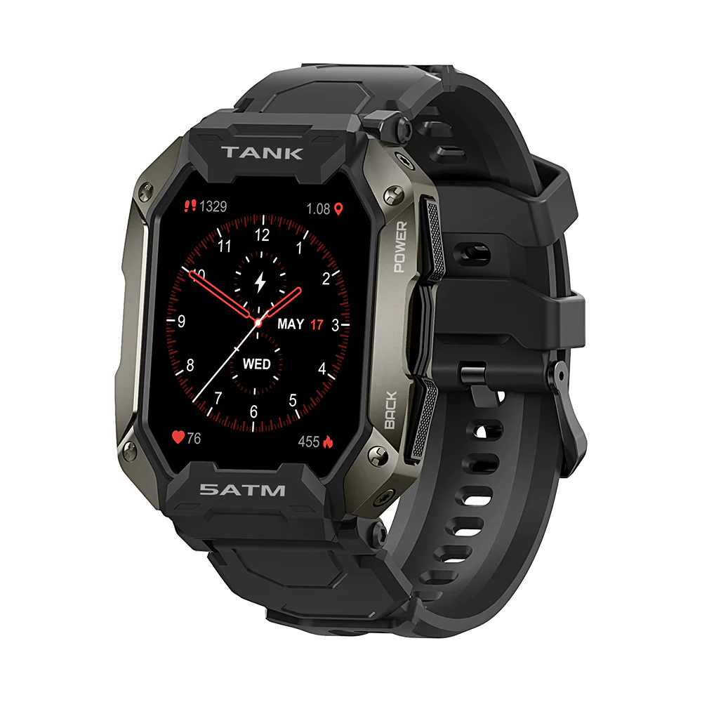 KOSPET TANK M1 Smartwatch | 5 Tons Truck Crushing MIL-STD Military Standard | Work in -40℃ to 70℃ Temperature | 5ATM Waterproof & IP69K Certification 2 KOSPET TANK M1 Smartwatch | 5 Tons Truck Crushing MIL-STD Military Standard | Work in -40℃ to 70℃ Temperature | 5ATM Waterproof & IP69K Certification - Image 2