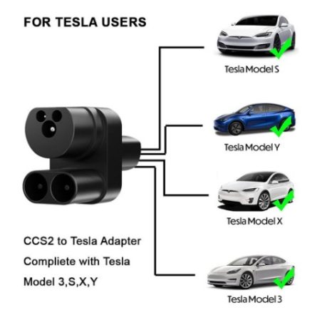 CCS2 to Tesla EV Charger Adapter 400A 1000V Electric Vehicle DC Charging Station CCS COMBO 2 To TPC Convertor for Teslas Model 2