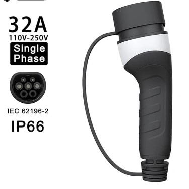 EV Charger Type2 Plug Adapter 16A 32A EVSE Charger Female Car Side IEC62196-2 Convertor 1 Phase 3 Phase for Electric Vehicle Car 3 EV Charger Type2 Plug Adapter 16A 32A EVSE Charger Female Car Side IEC62196-2 Convertor 1 Phase 3 Phase for Electric Vehicle Car - Image 3