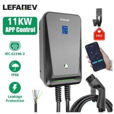 EV Charger Type 2 APP Wifi Control 16A 3 Phase Electric Car Charging Station EVSE Wallbox with 6.1M Cable 11KW