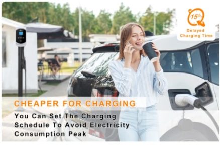 feyree EV Charger 32A 7.6KW Electric Vehicle Car Charger EVSE Wallbox 11KW 22KW 3Phase Type2 Cable IEC62196-2 Socket APP Control 2